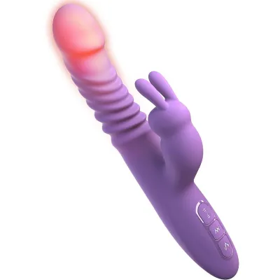 Přirážecí rabbit vibrátor Fantasy For Her s ohřevem, fialový - obrázek 3
