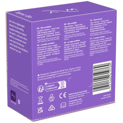 Vibrátor pro páry We-Vibe Sync Go s aplikací, fialový - obrázek 12