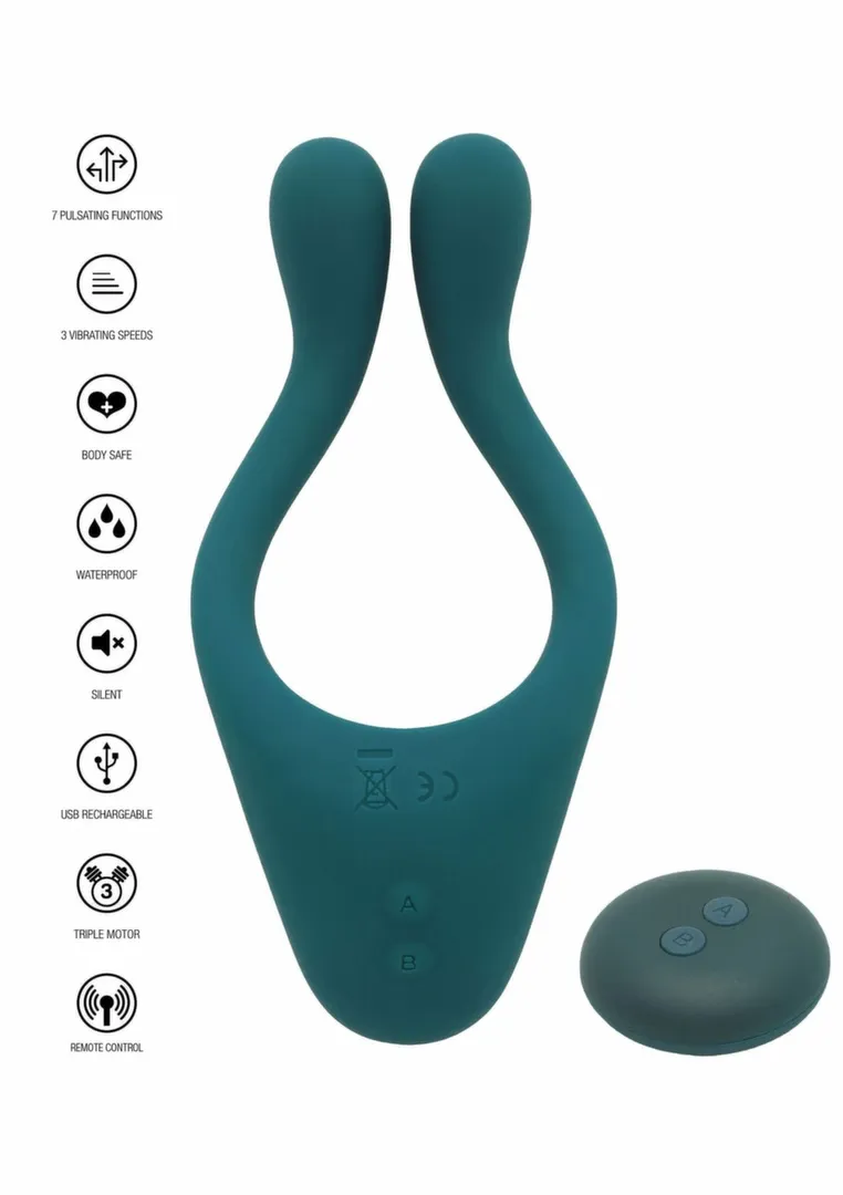 Vibrátor pro páry ToyJoy Icon 2 Superb s dálkovým ovládáním, silikon, modrý - obrázek 6