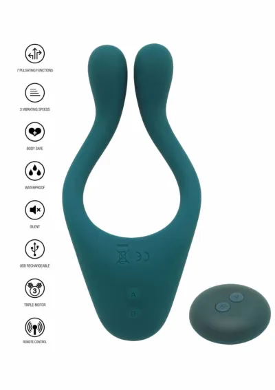 Vibrátor pro páry ToyJoy Icon 2 Superb s dálkovým ovládáním, silikon, modrý - obrázek 6