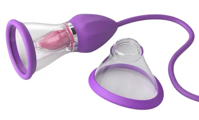 Tlakový stimulátor s jazýčkem a hadicí Fantasy For Her Ultimate Pleasure Max, fialový - obrázek 3