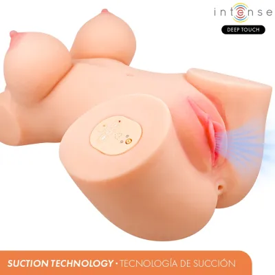 Realistické torzo Intense Deep Touch Vero s vibracemi, sáním, ohřevem a zvuky, 5,5 kg - obrázek 2