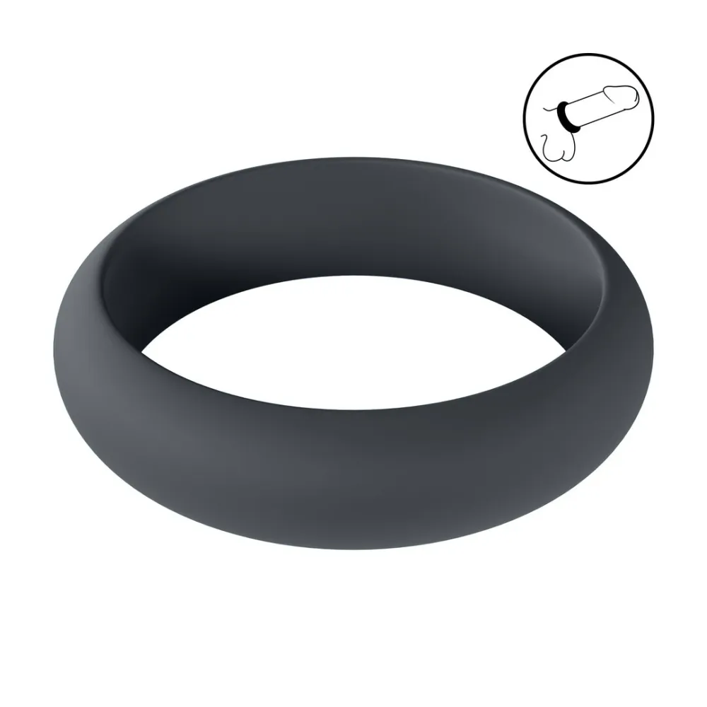 Silikonový erekční kroužek LEVELZ Wide O, M 35 mm, černý