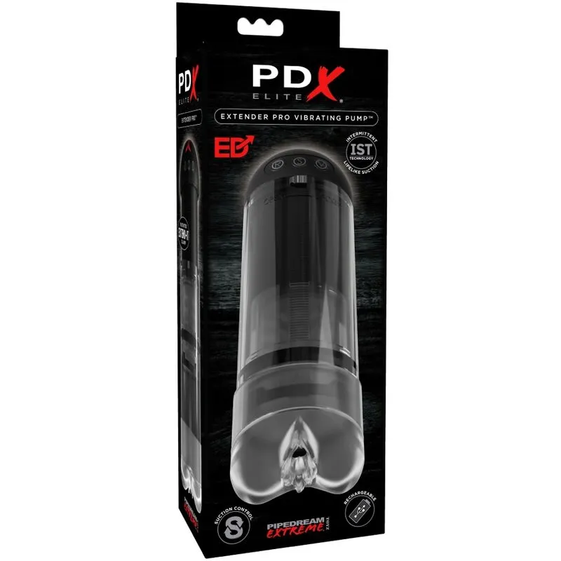 Vibrační masturbátor PDX Elite Extender Pro se sáním a nastavitelnou délkou - obrázek 2