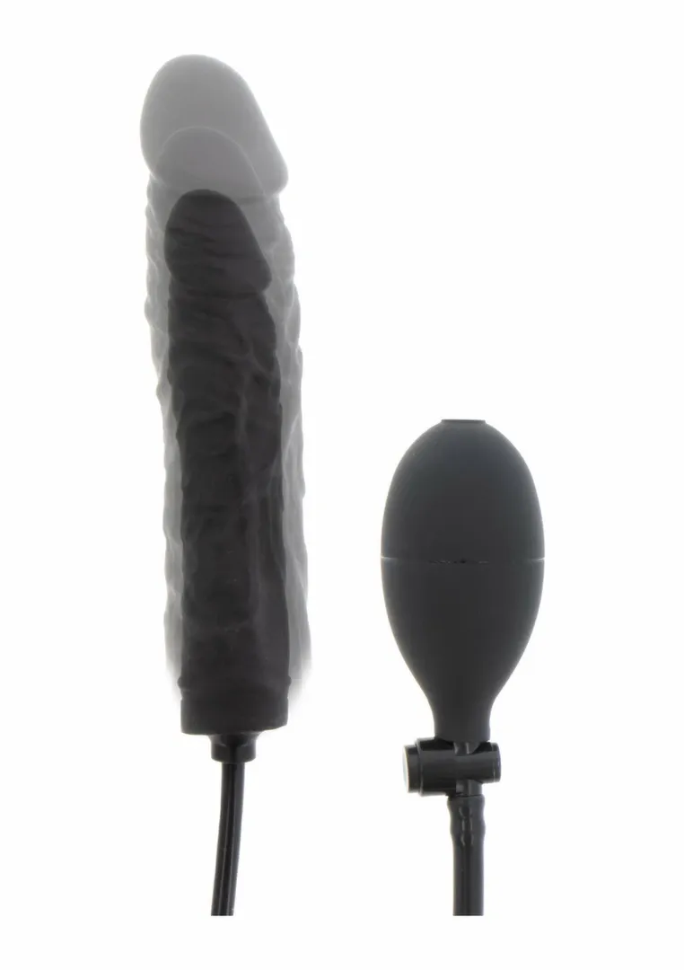 Nafukovací dildo Hidden Desire Extreme Inflatable Dong Advanced, silikon, černé - obrázek 4