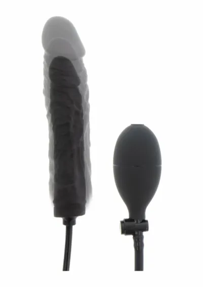 Nafukovací dildo Hidden Desire Extreme Inflatable Dong Advanced, silikon, černé - obrázek 4