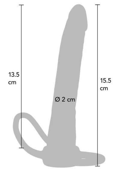 Anální dildo Extreme by Hidden Desire Double Trouble, silikon, černé - obrázek 4