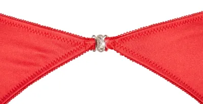 Třídílný komplet s otevřenou podprsenkou Cottelli Collection, červený, 80B/M - obrázek 7