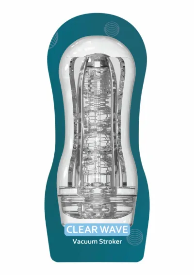 Masturbátor TOYJOY HERO Clear Wave s nastavitelným podtlakem, průhledný - obrázek 2