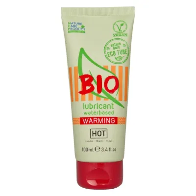 Hřejivý bio lubrikační gel HOT, na vodní bázi, veganský, 100 ml