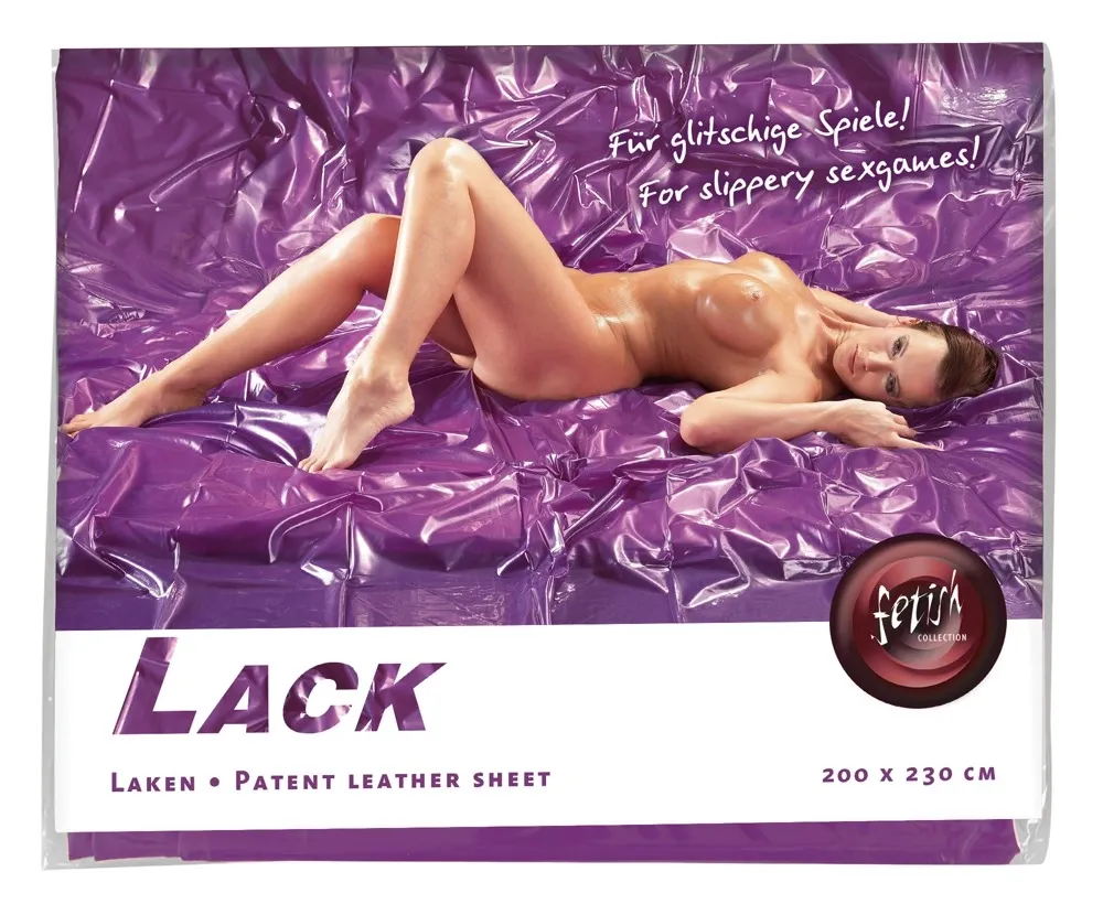Vinylové prostěradlo Fetish Collection, 200 x 230 cm, fialové