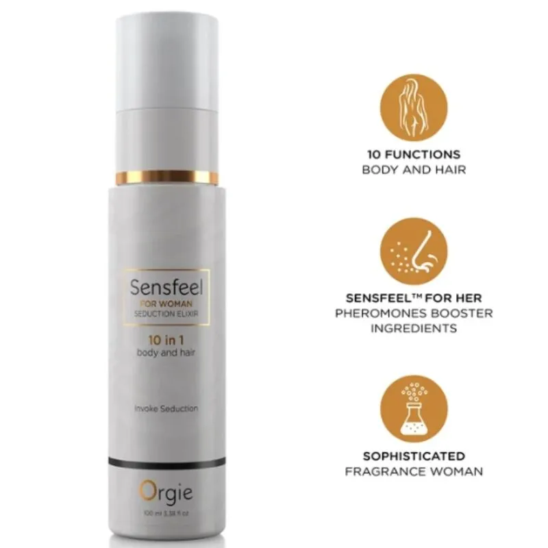 Elixír na tělo a vlasy s feromony Orgie Sensfeel for Woman 10 v 1, 100 ml