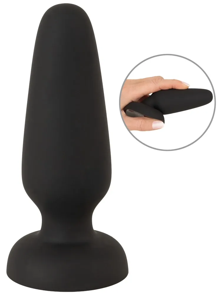 Anální kolík Black Velvets Silicone Plug M, kuželový, s přísavkou, 11,2 cm - obrázek 2