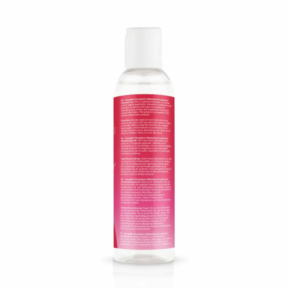Lubrikační gel EasyGlide Strawberry s příchutí jahody, na vodní bázi, 150 ml - obrázek 5