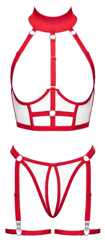 Kostým zdravotní sestřičky Cottelli COSTUMES Nurse, podprsenka a tanga, bílý, S - obrázek 8