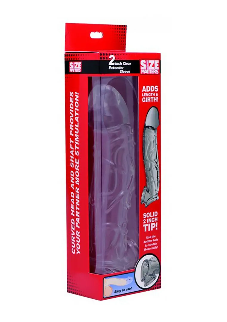 Prodlužovací návlek na penis XR Brands Master Series, průhledný, +5 cm - obrázek 2