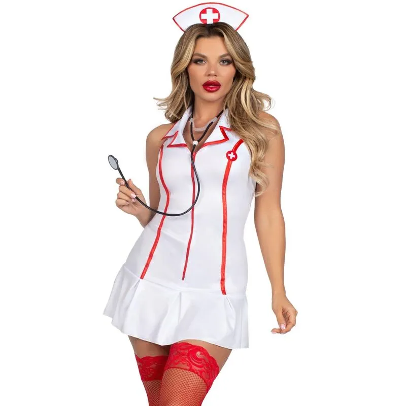 Kostým zdravotní sestry Leg Avenue Head Nurse, bílý, S/M