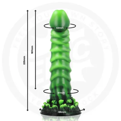 Silikonové dildo EPIC Caelion Living Root, 22,5 cm, zemité tóny - obrázek 3