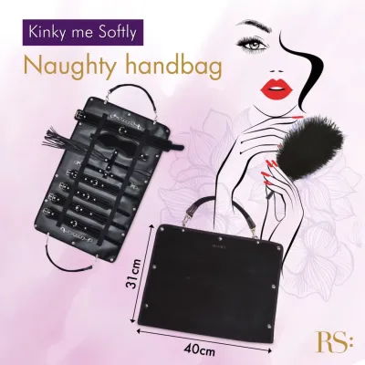BDSM sada Rianne S Soiree Kinky Me Softly v kabelce, 7 dílů, černá - obrázek 3