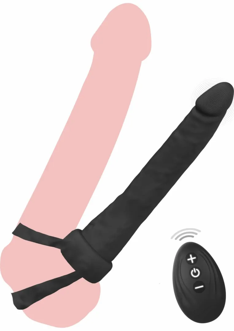 Anální vibrátor Double Trouble pro dvojitou penetraci s upevňovacími kroužky, 14 cm - obrázek 6