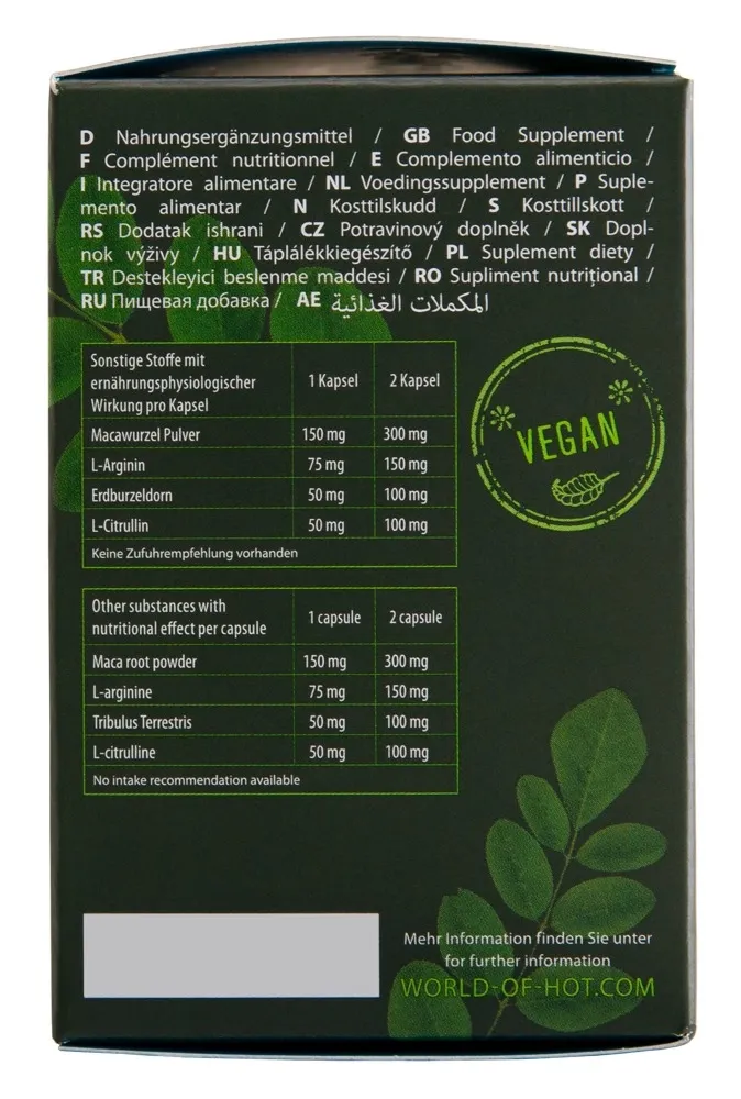 Kapsle pro muže HOT BIO Moringa Men Caps, 60 ks - obrázek 5