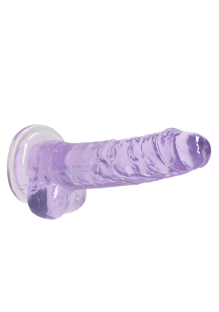 Realistické dildo s přísavkou RealRock Crystal Clear 7", průhledné, 19 cm - obrázek 9
