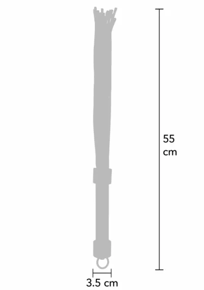 Kožené důtky s uzlíky Hidden Desire Genuine Leather Knot Flogger, 55 cm, černo-červené - obrázek 2