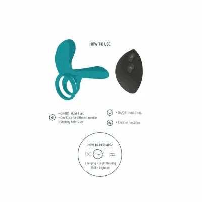 Vibrační erekční kroužek pro páry Xocoon Couples Vibrator Ring, zelený - obrázek 4