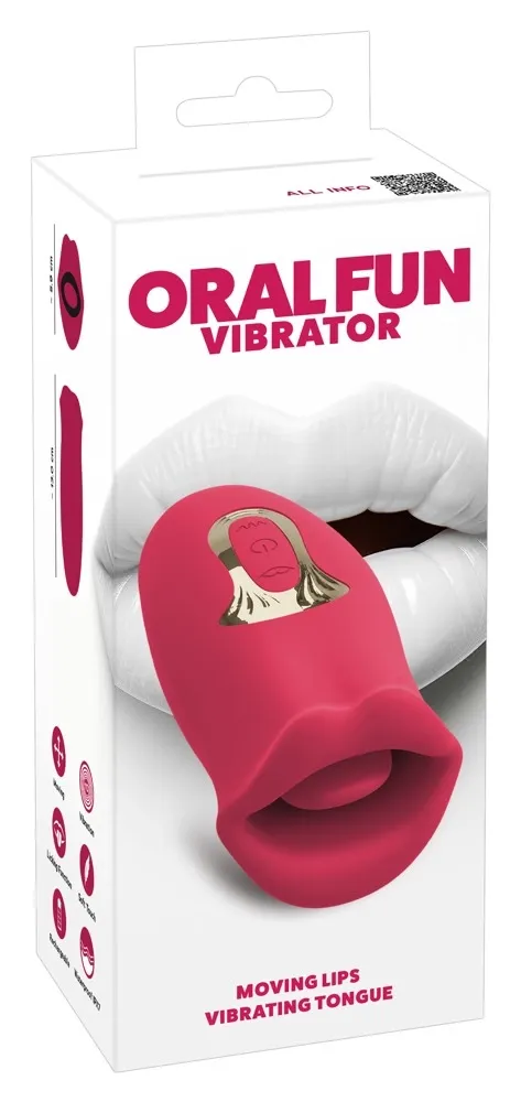 Vibrátor s pohyblivými rty You2Toys Oral Fun, silikonový, růžový, 13 cm