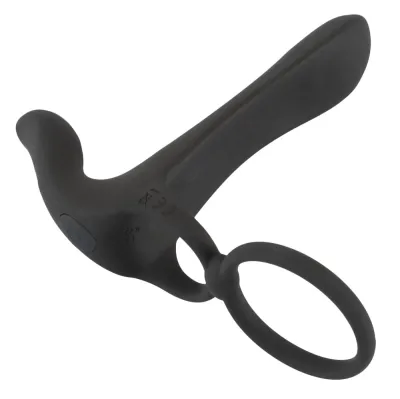 Vibrátor pro páry Black Velvets s dvojitým kroužkem, nabíjecí, voděodolný, černý - obrázek 2