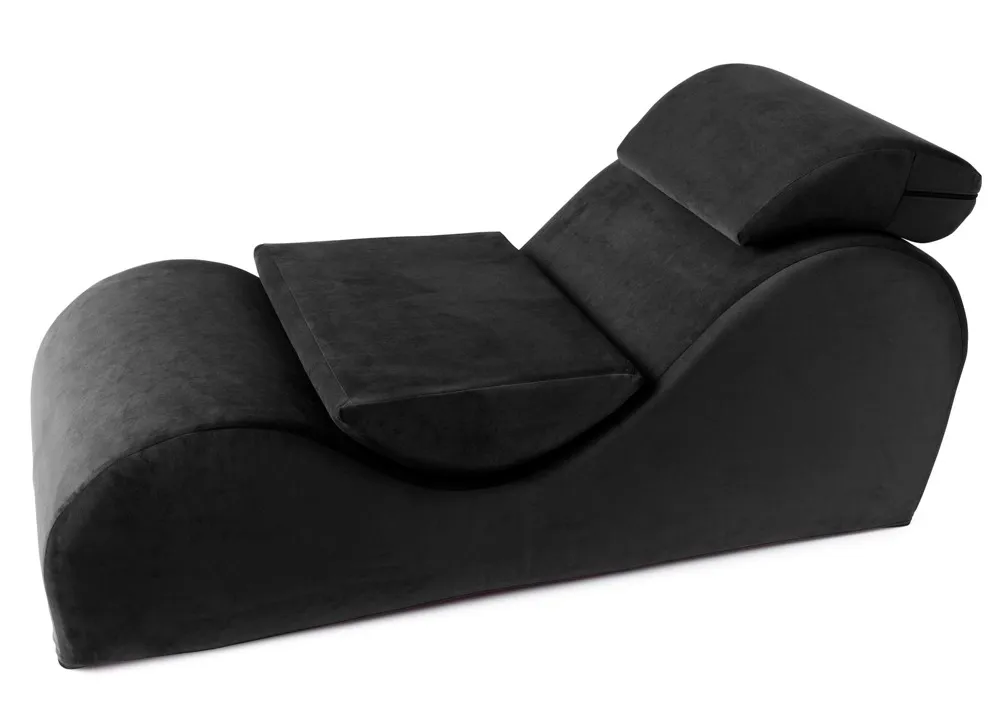 Erotické lehátko Liberator Esse Lounger s opěrkou hlavy, černé