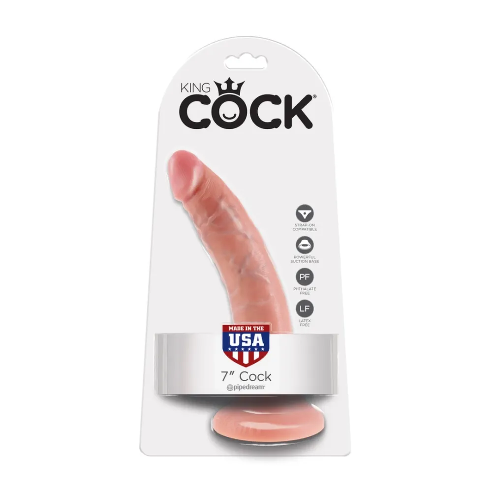 Realistické dildo King Cock s přísavkou, 17,8 cm, tělové - obrázek 4