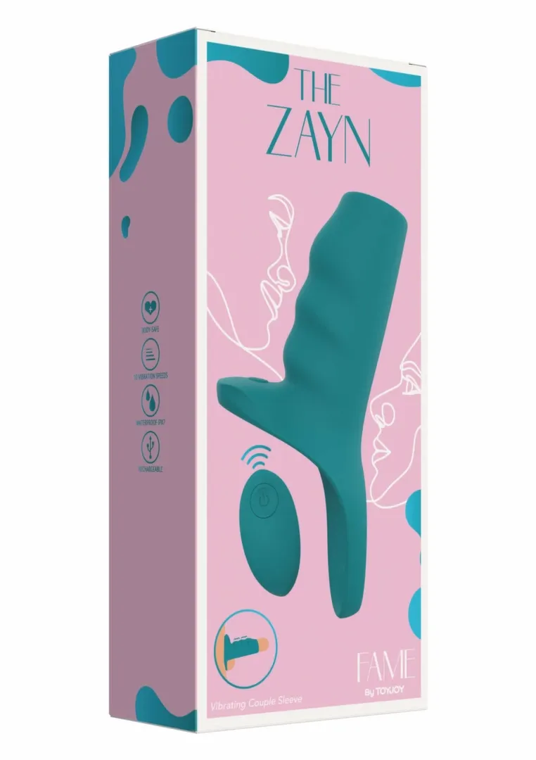 Vibrační návlek na penis TOYJOY Fame The Zayn s dálkovým ovládáním, silikon - obrázek 3