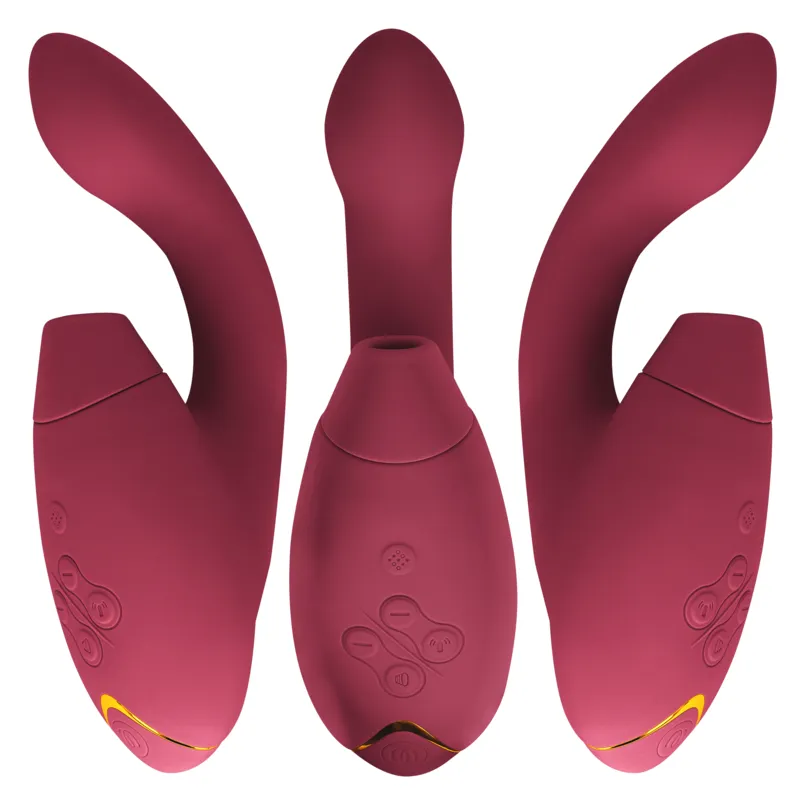 Rabbit vibrátor s tlakovým stimulátorem klitorisu Womanizer Duo 2, bordó - obrázek 2