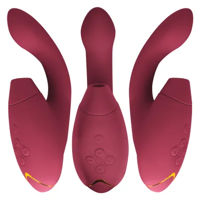 Rabbit vibrátor s tlakovým stimulátorem klitorisu Womanizer Duo 2, bordó - obrázek 2