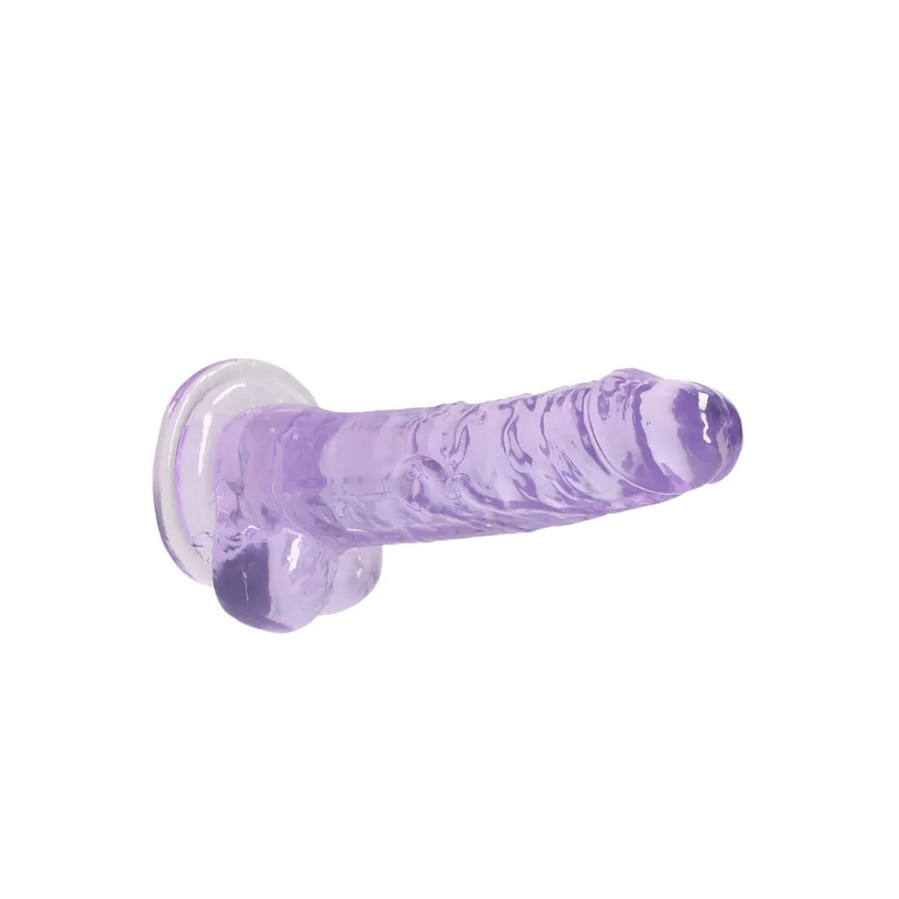 Realistické dildo s přísavkou RealRock Crystal Clear 7", průhledné, 19 cm - obrázek 4