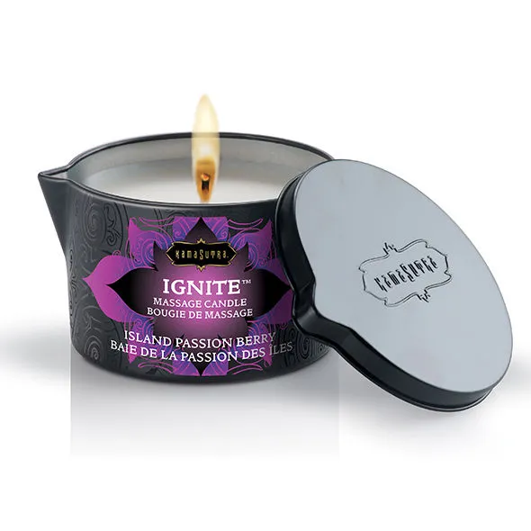 Masážní svíčka Kama Sutra Ignite Island Passion, lesní plody, 170 g