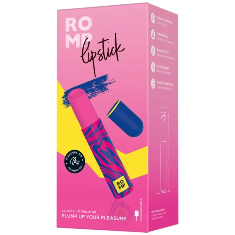 Vibrátor ve tvaru rtěnky ROMP Lipstick, 7 úrovní, růžový - obrázek 7