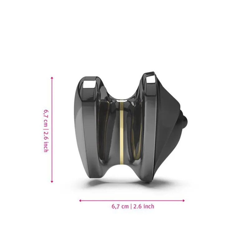 Přikládací vibrátor s elektrostimulací Mystim Heart's Desire, silikon, černý - obrázek 6
