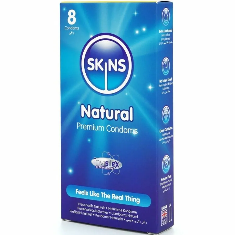 Kondomy Skins Natural, 8 ks - obrázek 2