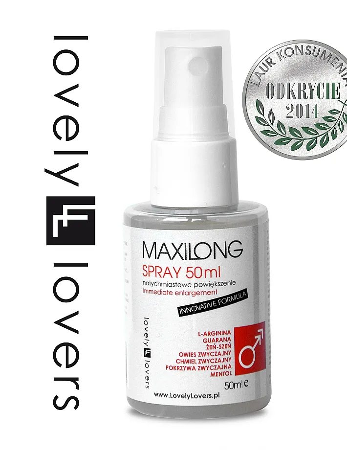 Intimní sprej pro muže Lovely Lovers Maxilong s L-argininem, 50 ml