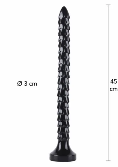 Flexibilní anální dildo Hidden Desire Extreme Anal Snake XXL, 45 cm, černé