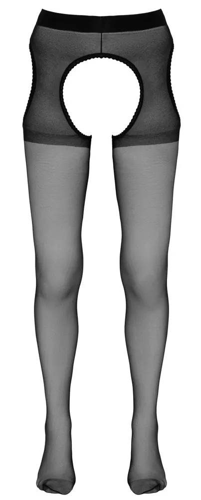 Punčocháče Cottelli LEGWARE Sex Tights v podvazkovém stylu, 20 DEN, S/M, černé - obrázek 6