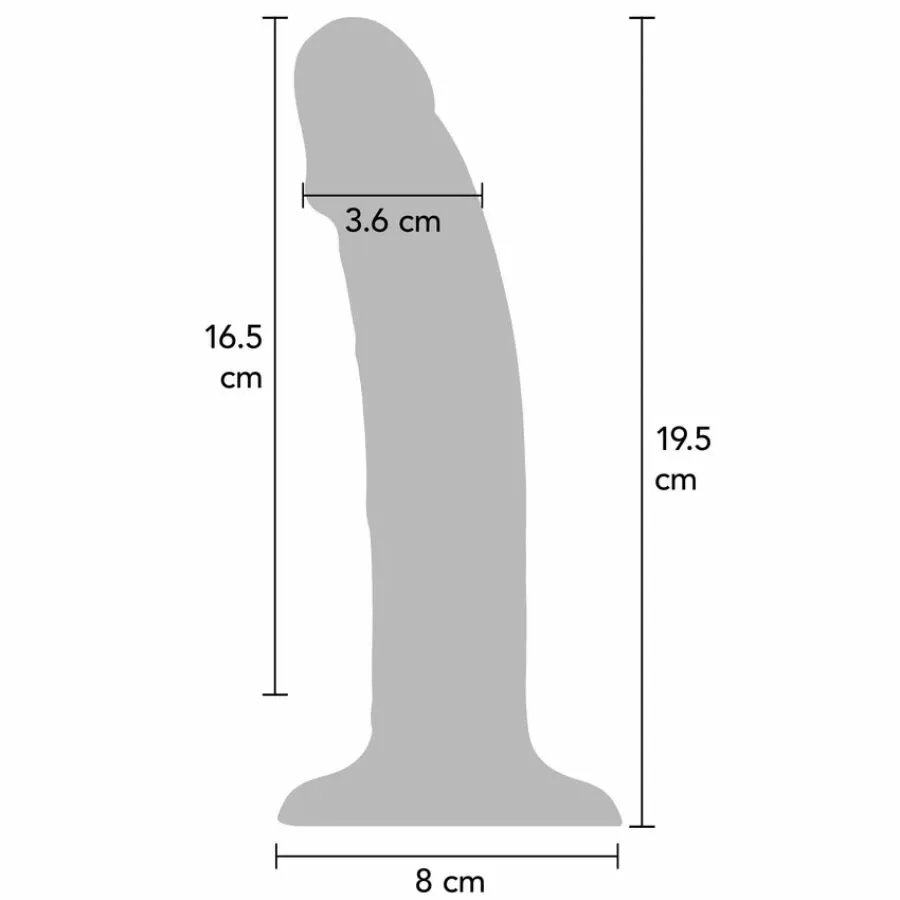 Realistické vibrační dildo Get Real s přísavkou, nabíjecí, fialové, 19,5 cm - obrázek 3