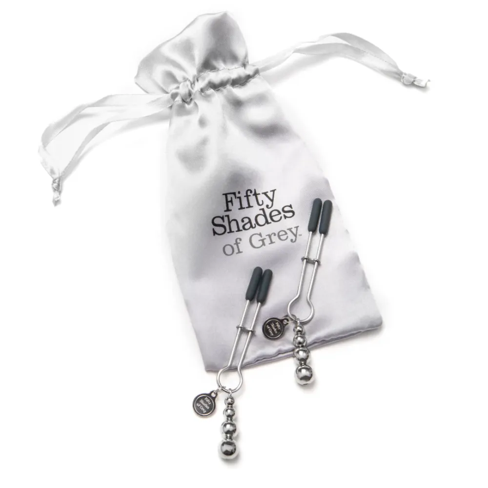 Svorky na bradavky Fifty Shades of Grey The Pinch, nastavitelné, se silikonem, 8,3 cm - obrázek 4