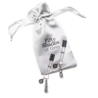 Svorky na bradavky Fifty Shades of Grey The Pinch, nastavitelné, se silikonem, 8,3 cm - obrázek 4