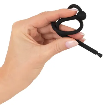 Silikonový dilatátor do močové trubice You2Toys s odnímatelnou zátkou, černý, 12,7 cm - obrázek 3