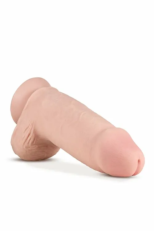 Velké realistické dildo Blush AU NATURAL 2.75 Pounder s přísavkou, tělové, 25 cm - obrázek 3