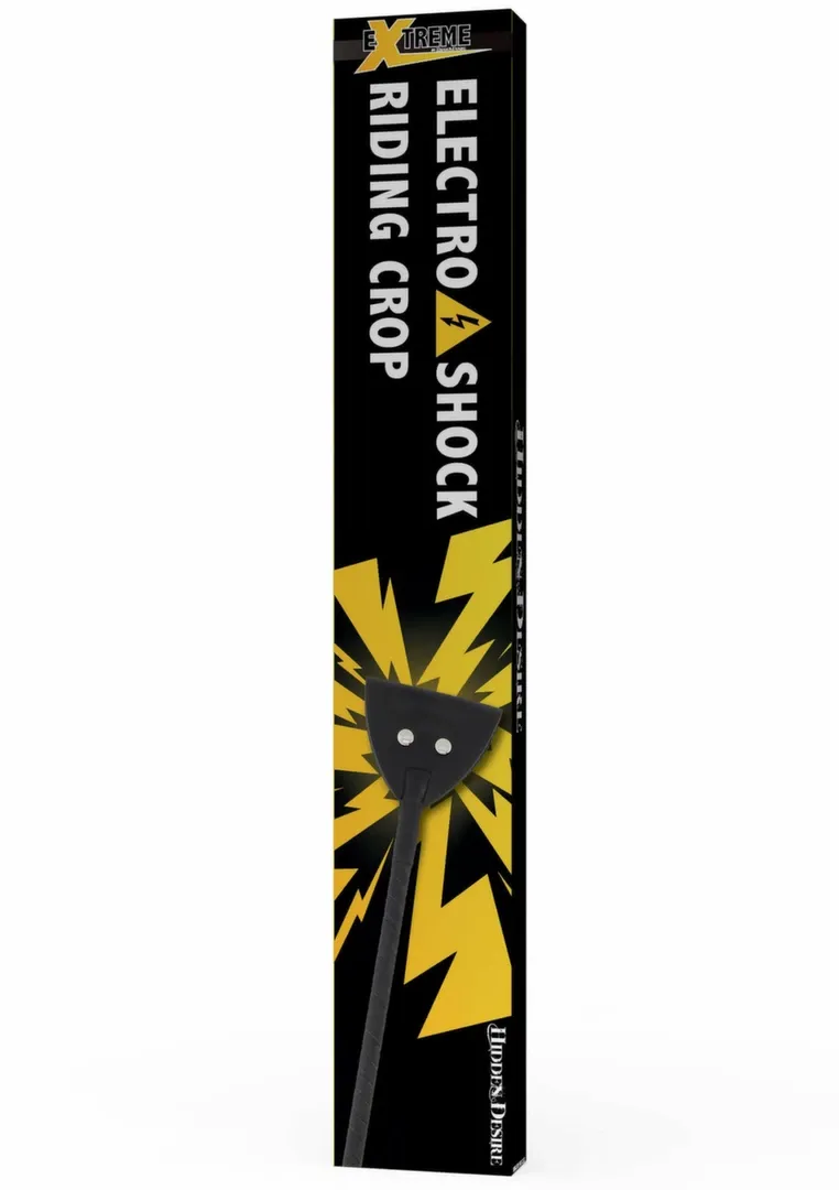 Jezdecký bičík s elektrostimulací Hidden Desire Electro Shock Riding Crop, nabíjecí, černý - obrázek 3