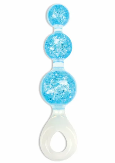 Silikonový anální kolík ToyJoy Crystal Trio Medium s krystaly, černý, 10,5 cm - obrázek 2